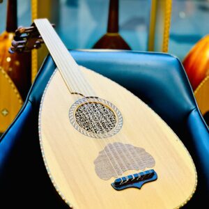 عود طراز شامي صوته جهوري وشجي + ‎شهادة الضمان الذهبي + دورات تعليم وتنمية مهارات العزف لجميع المستويات مجانا